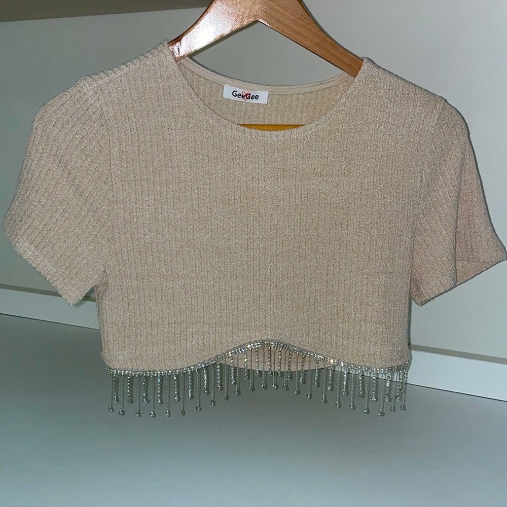 Nude Crop Top